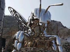 不銹鋼昆蟲(chóng)雕塑