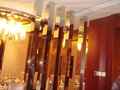 鏡面玫瑰金不銹鋼屏風(fēng)